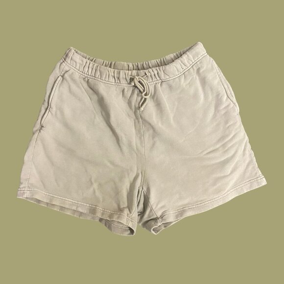 Elwood Organic Cotton Lounge Shorts (S) – Neutral Beige, Comfy & Casual - Picture 2 of 7